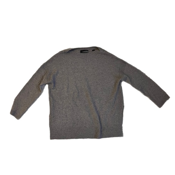 ALLSAINTS Tara Cashmere & Wool Sweater in Fawn Gray sz S 338$ NWOT - Picture 2 of 6